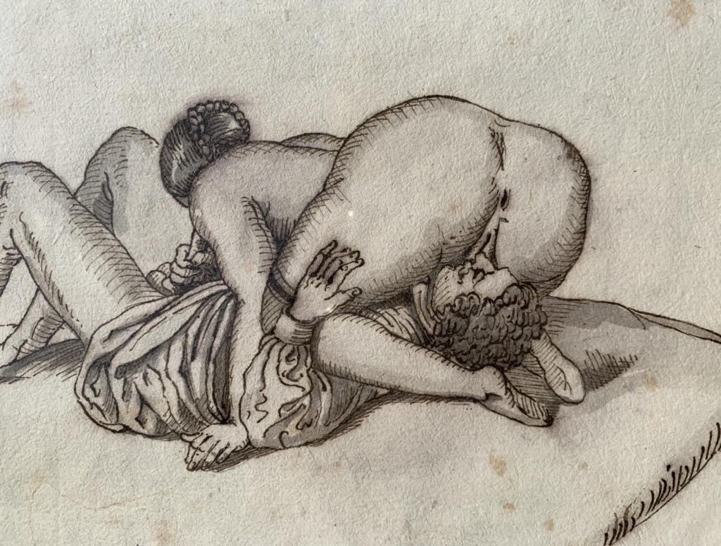 Erotic French painter - 19th century figure drawings - Nudes - Ink on paper For Sale 7
