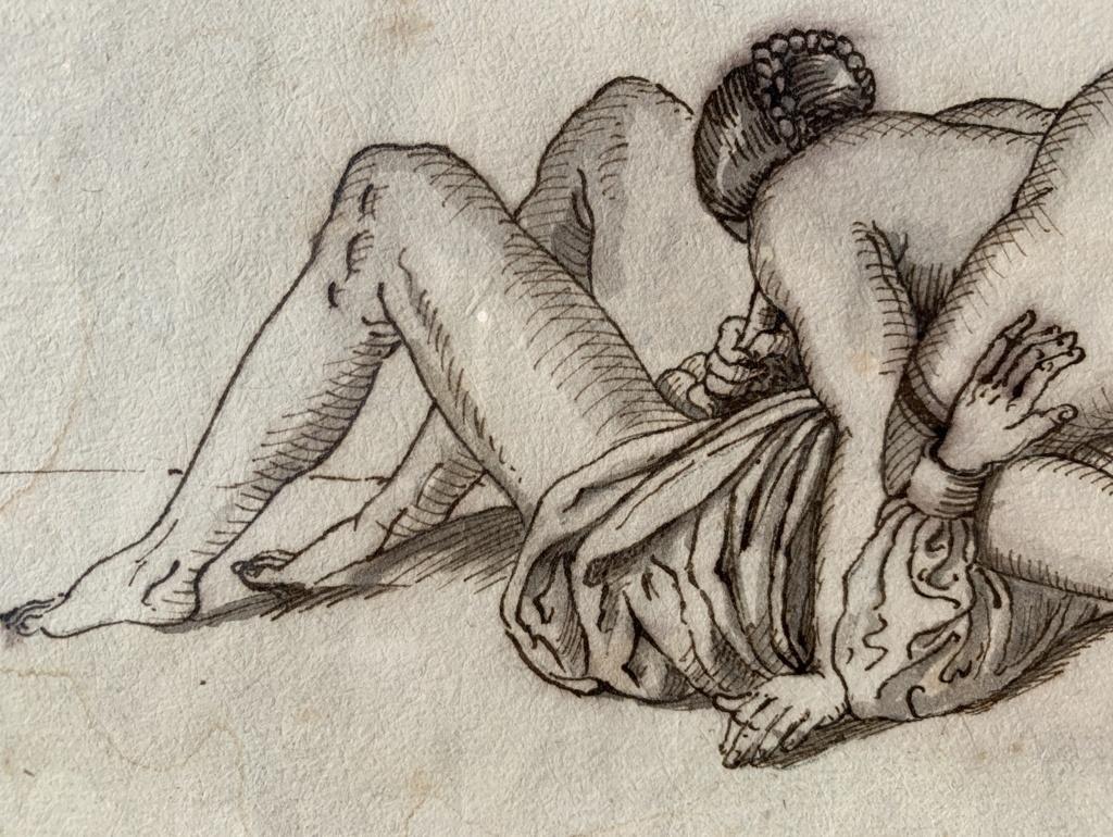 Erotic French painter - 19th century figure drawings - Nudes - Ink on paper For Sale 8