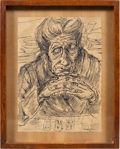 Giuseppe Migneco(pintor italiano) - Dibujo de figuras del siglo XX - Adivino