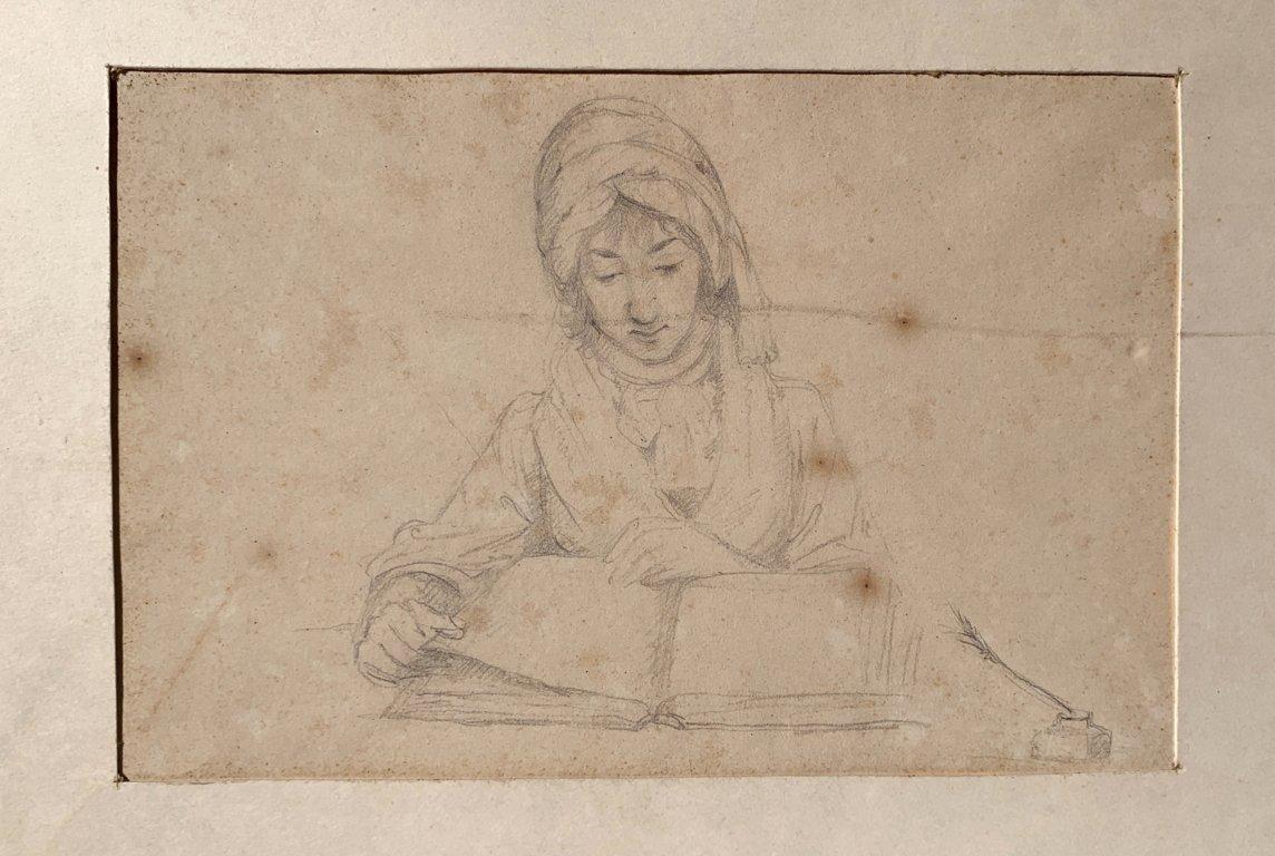 Artista italiano antiguo - Dibujo de figura del siglo XVIII/XIX - El escritor en venta 1