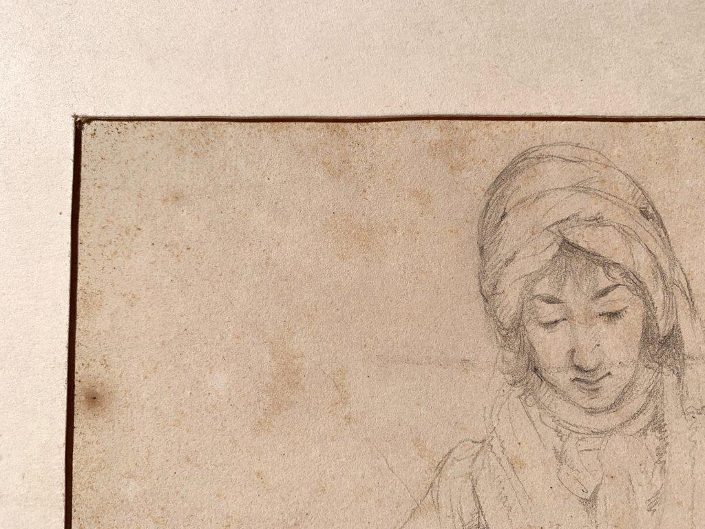 Artista italiano antiguo - Dibujo de figura del siglo XVIII/XIX - El escritor en venta 2