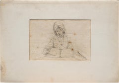 Antique Italian artist - 18th/19th century figure drawing - The writer