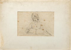 Antique Italian artist - 18th/19th century figure drawing - The writer