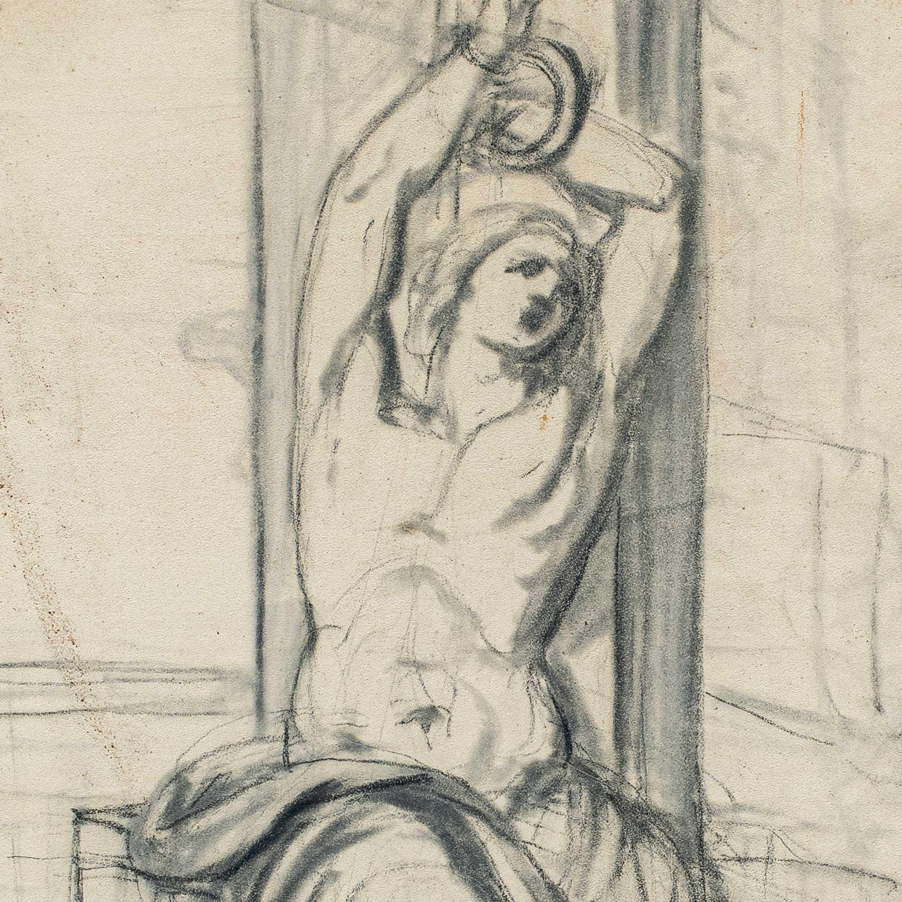 Artiste italien ancien - dessin de figures du 18e/19e siècle - Saint Sébastien en vente 8