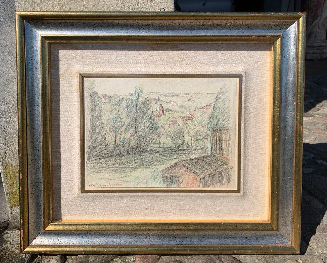 Pio Semeghini (Impressionista italiano) - Pittura di paesaggio del primo Novecento in vendita 4