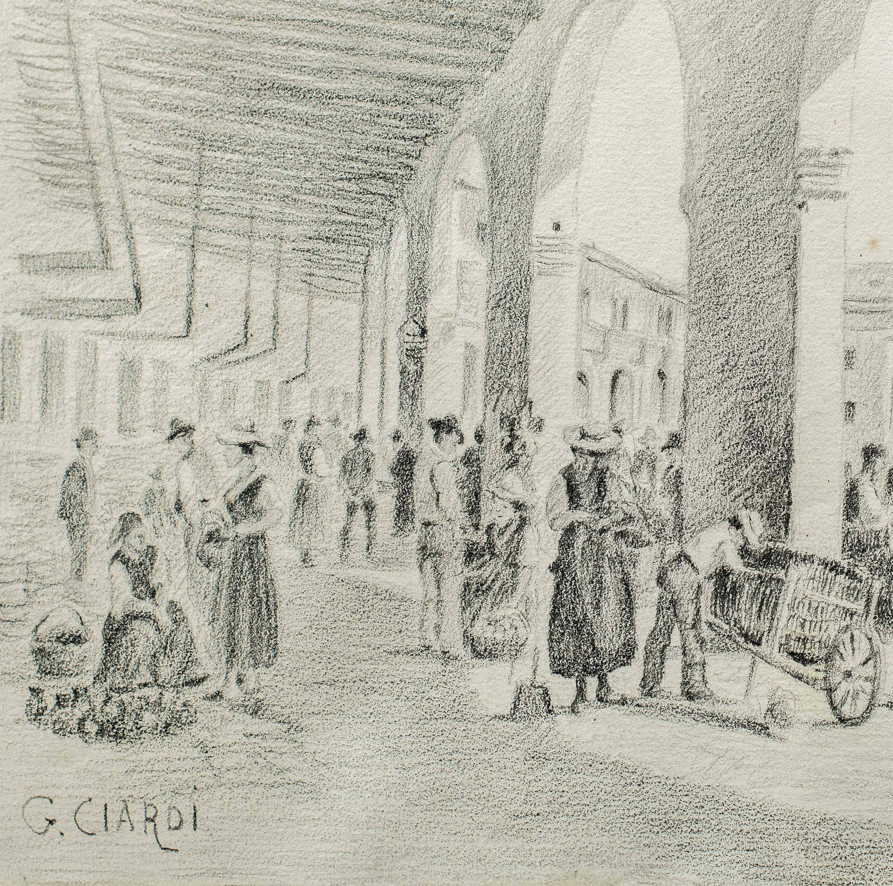 Guglielmo Ciardi (Masterly vénitien) - Peinture de paysage de la fin du XIXe siècle en vente 1