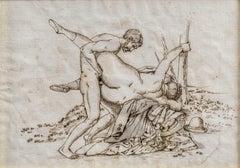 Erotic French painter - 19th century figure drawings - Nudes - Ink on paper