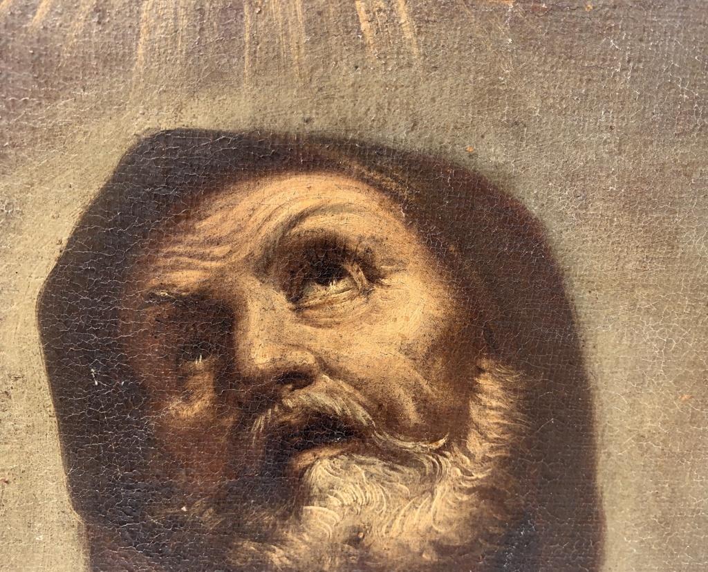 17th century Italian figure painting - St. Francis - Oil on canvas Ribera Italy 2