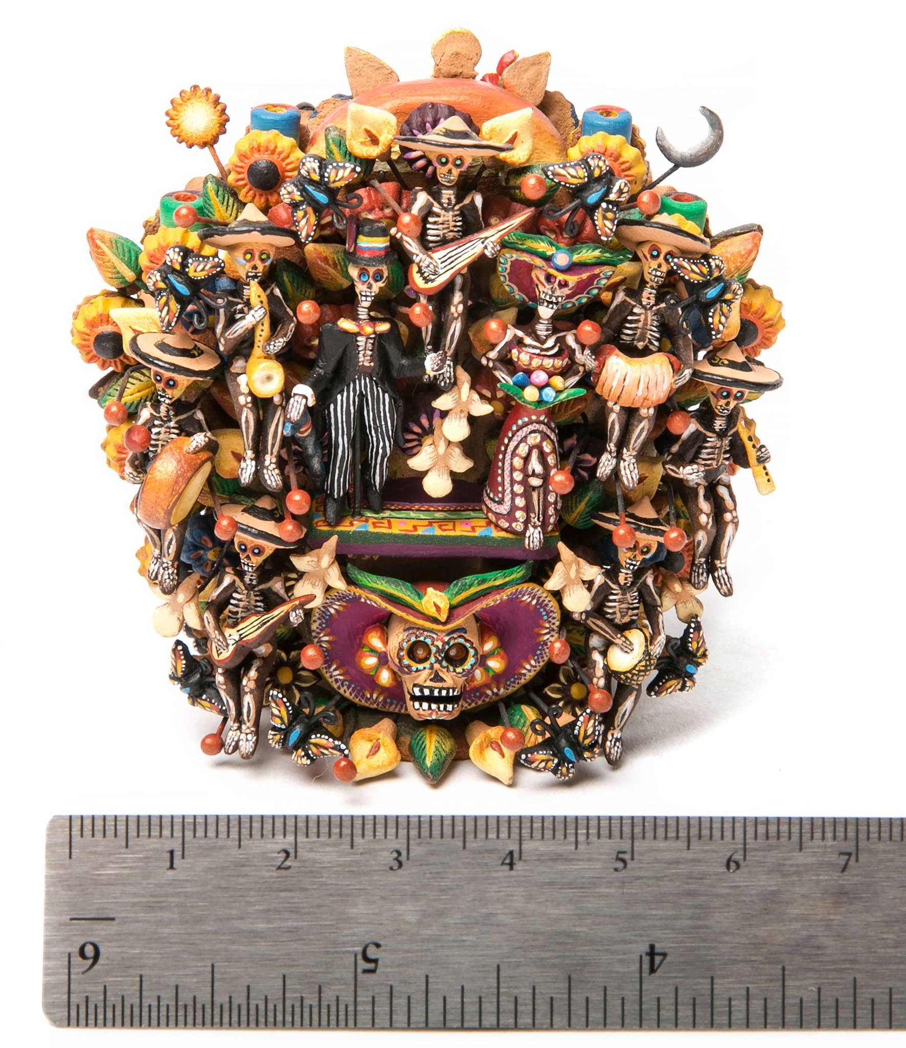 Nacimiento y Dia de Muertos, de Principio a Fin Sculpture Mexican Folk  - Folk Art Art by Martin Diaz Manjarrez