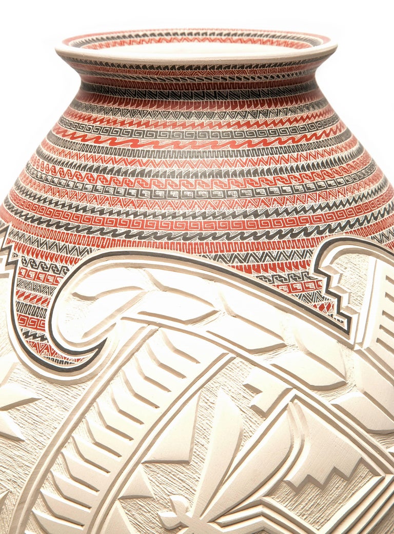 10'' Vasija Natural / Ceramic Mexican Folk Art from Mata Ortiz For Sale 1