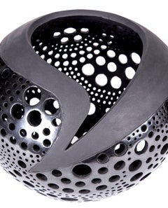 11'' Circulos / Ceramic Black Clay Mexican Folk Art