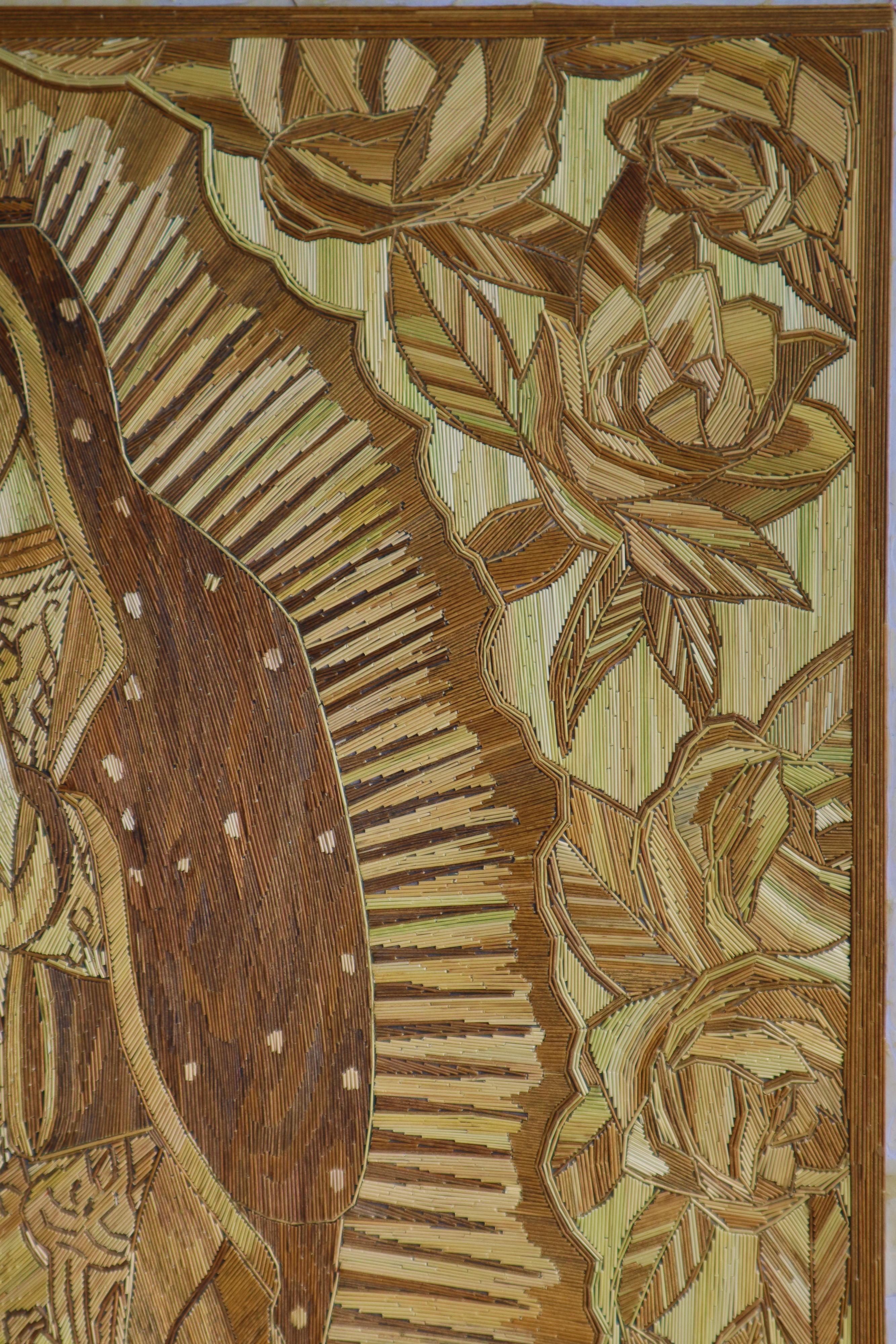 Virgen de Guadalupe - Natural Straw - Mexican Fine Art  Cactus Fine Art 1