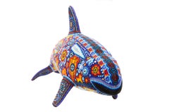 Vaquita Marina - Sea cow - Hand Beaded - Mexican Huichol Art - Mexican Folk Art