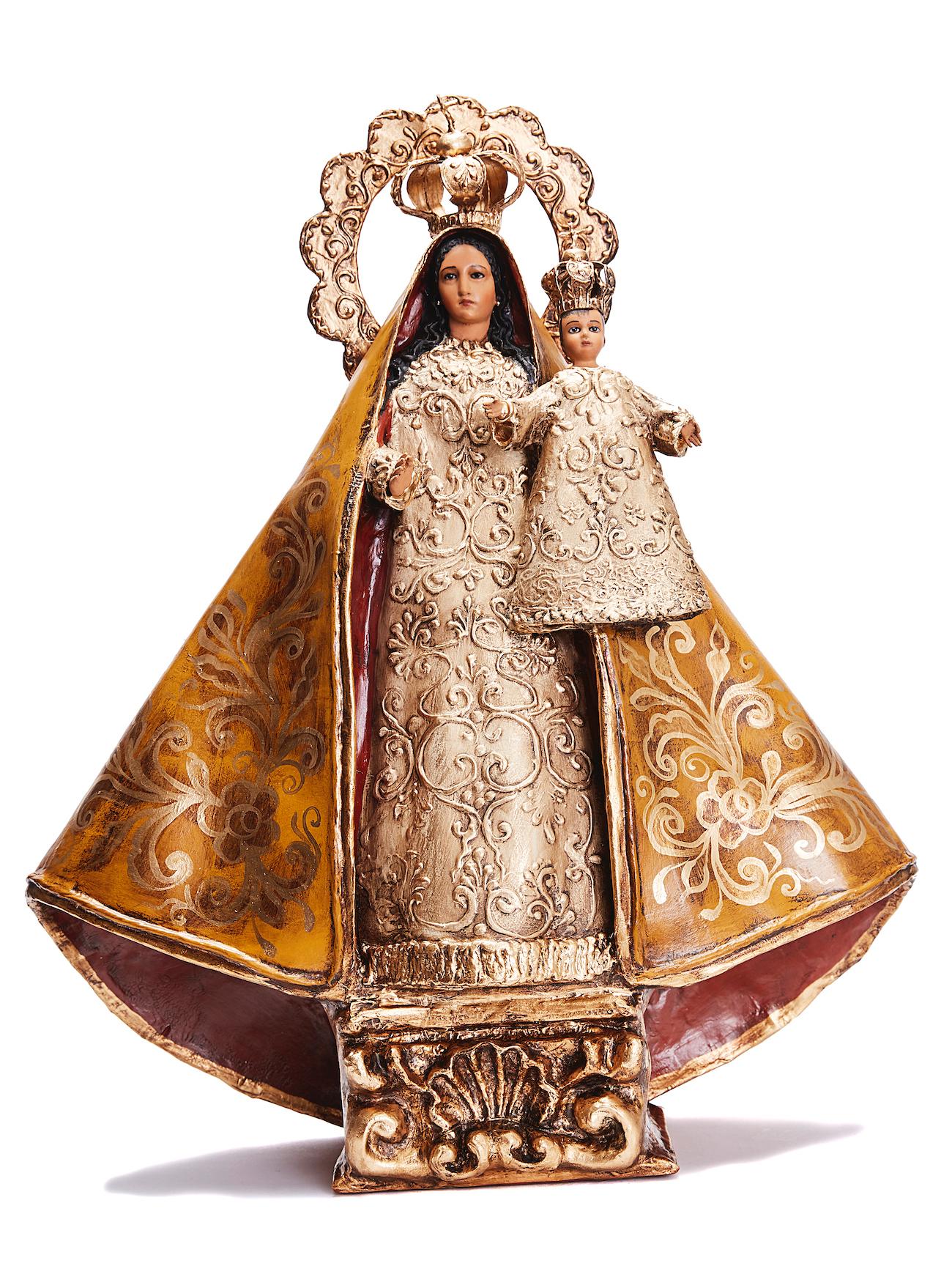 Danilo Lopez Ochoa Figurative Sculpture – Virgen de la Caridad del Cobre – Handwerk – Kunsthandwerkliches – mexikanisches Volkskunstpapier