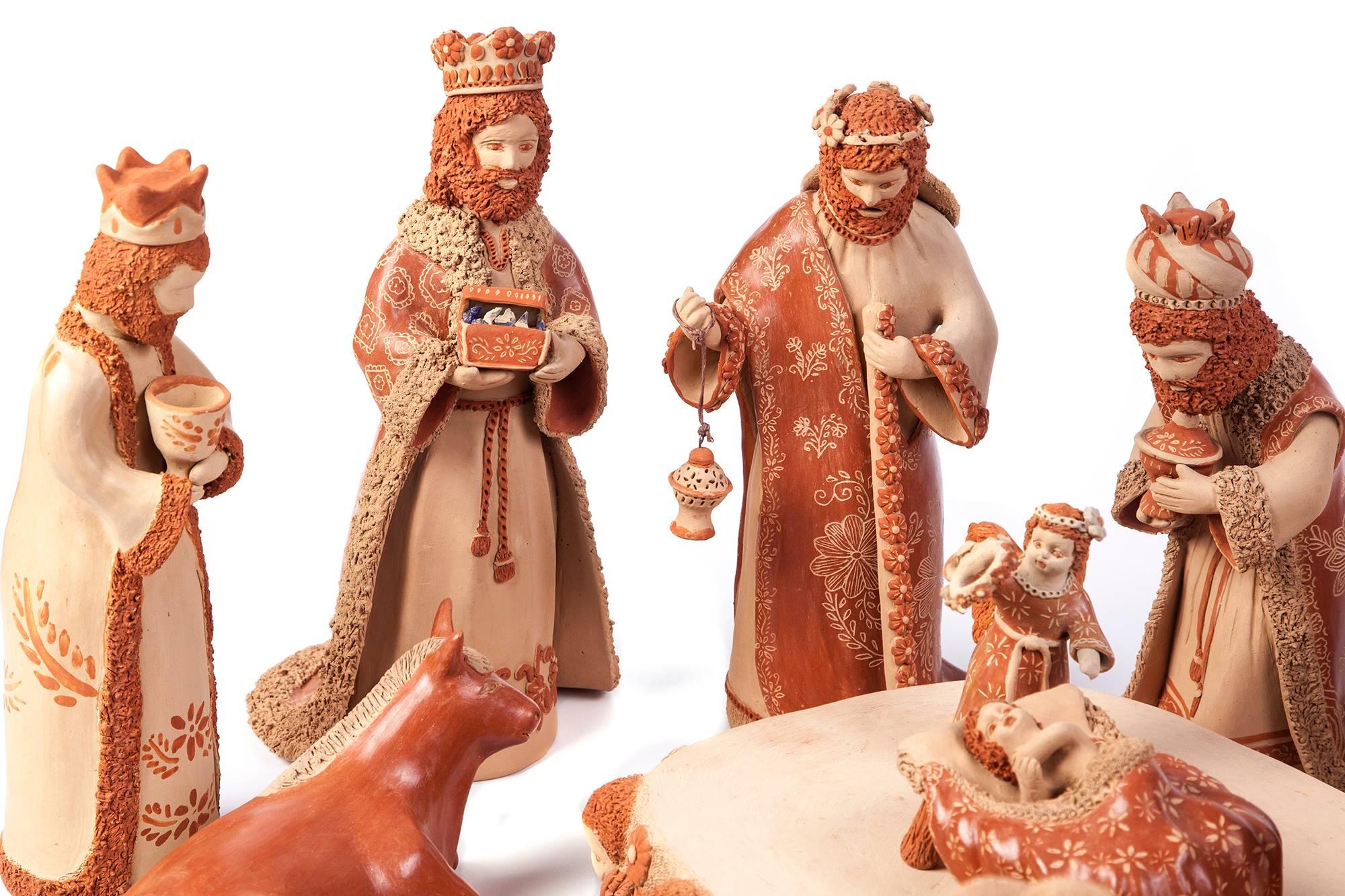 Nacimiento de Barro / Ceramics Mexican Folk Art Clay Nativity 4