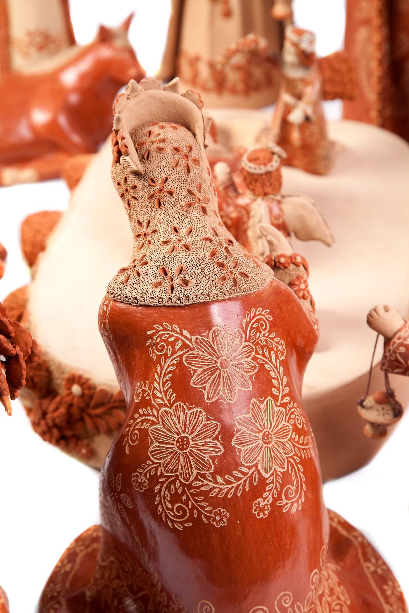 Nacimiento de Barro / Ceramics Mexican Folk Art Clay Nativity 6