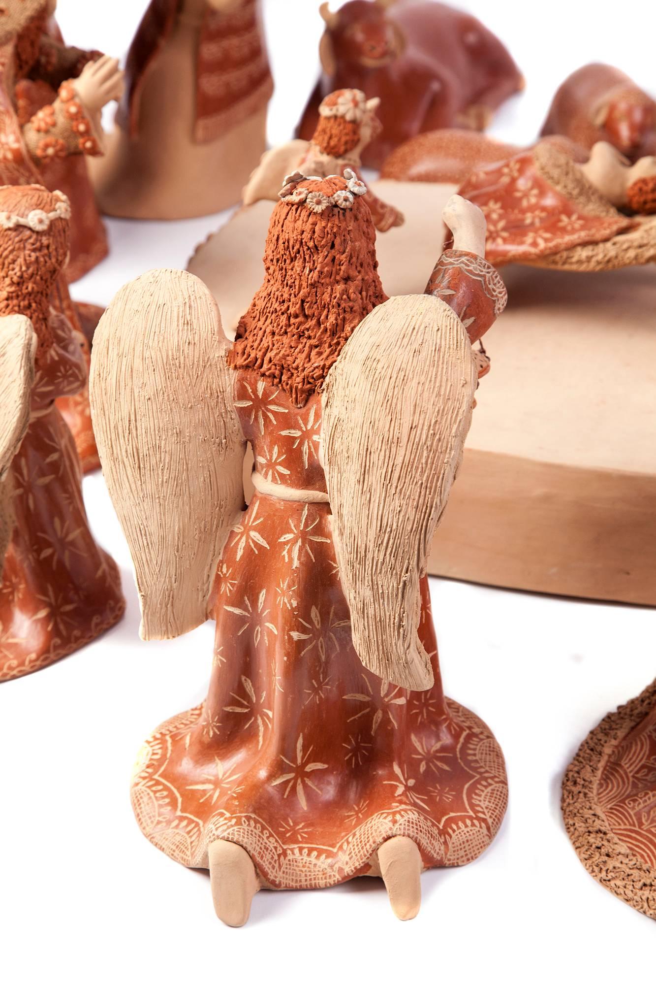 Nacimiento de Barro / Ceramics Mexican Folk Art Clay Nativity 9