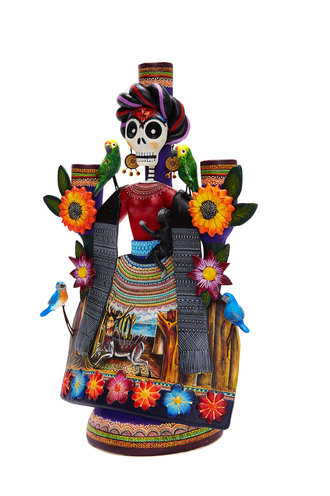 Frida Espectacular - Amazing Frida - Mexican Folk Art  Cactus Fine Art - Sculpture by Taller Alfonso Castillo Orta