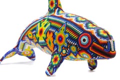 Vaquita Marina - Vache de mer - Perles à la main - Art Huichol mexicain - Art populaire mexicain 