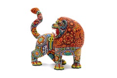 Leon - Lion - Hand Beaded - Mexican Huichol Art - Mexican Folk Art