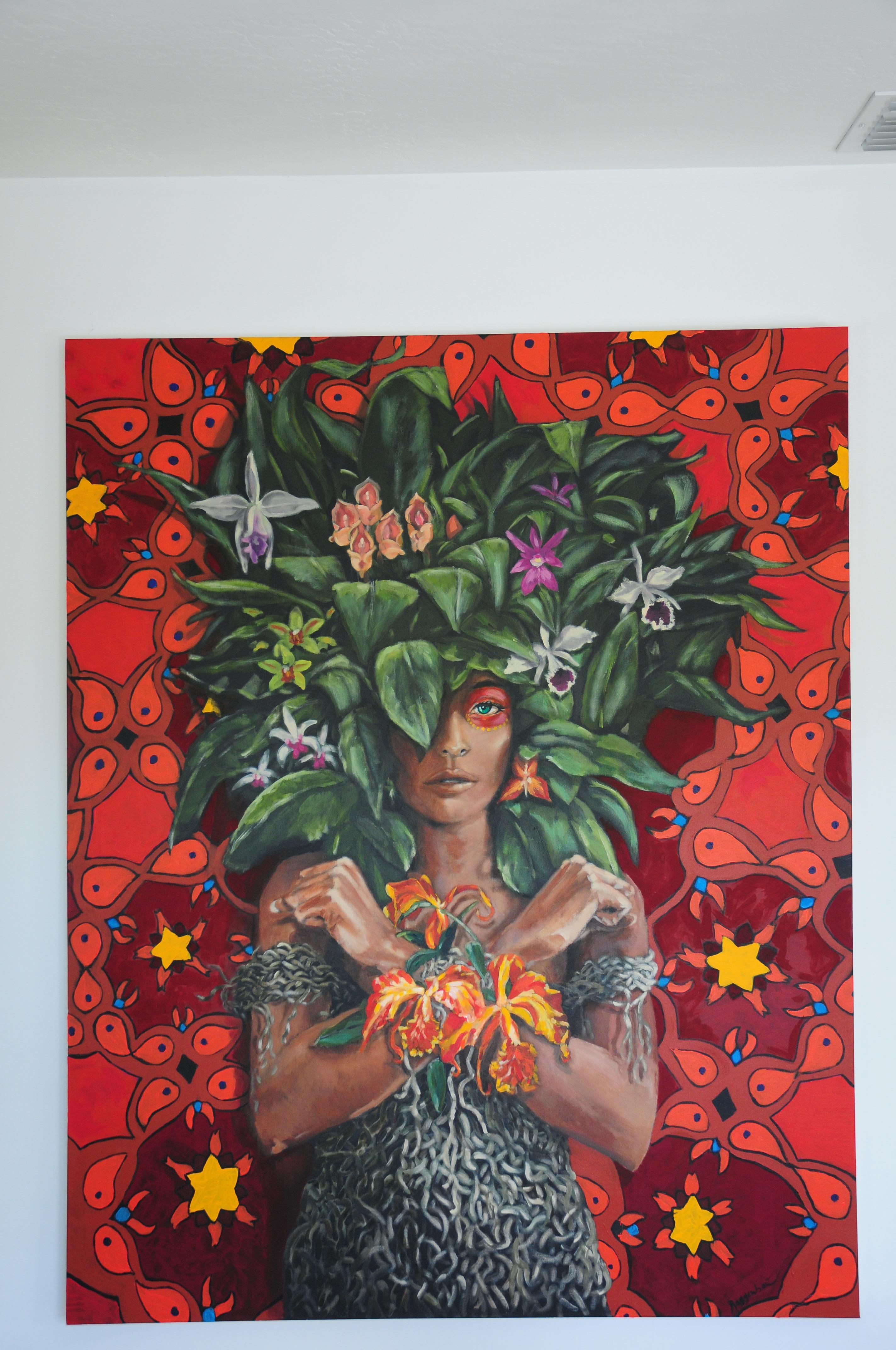 Patrick Roggenbau Figurative Painting - God is a Woman