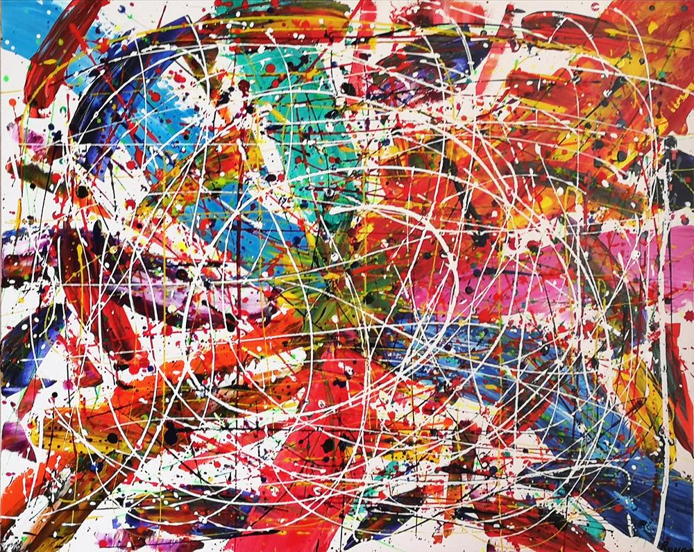 Patrice Rouge  Abstract Painting - Carnivale