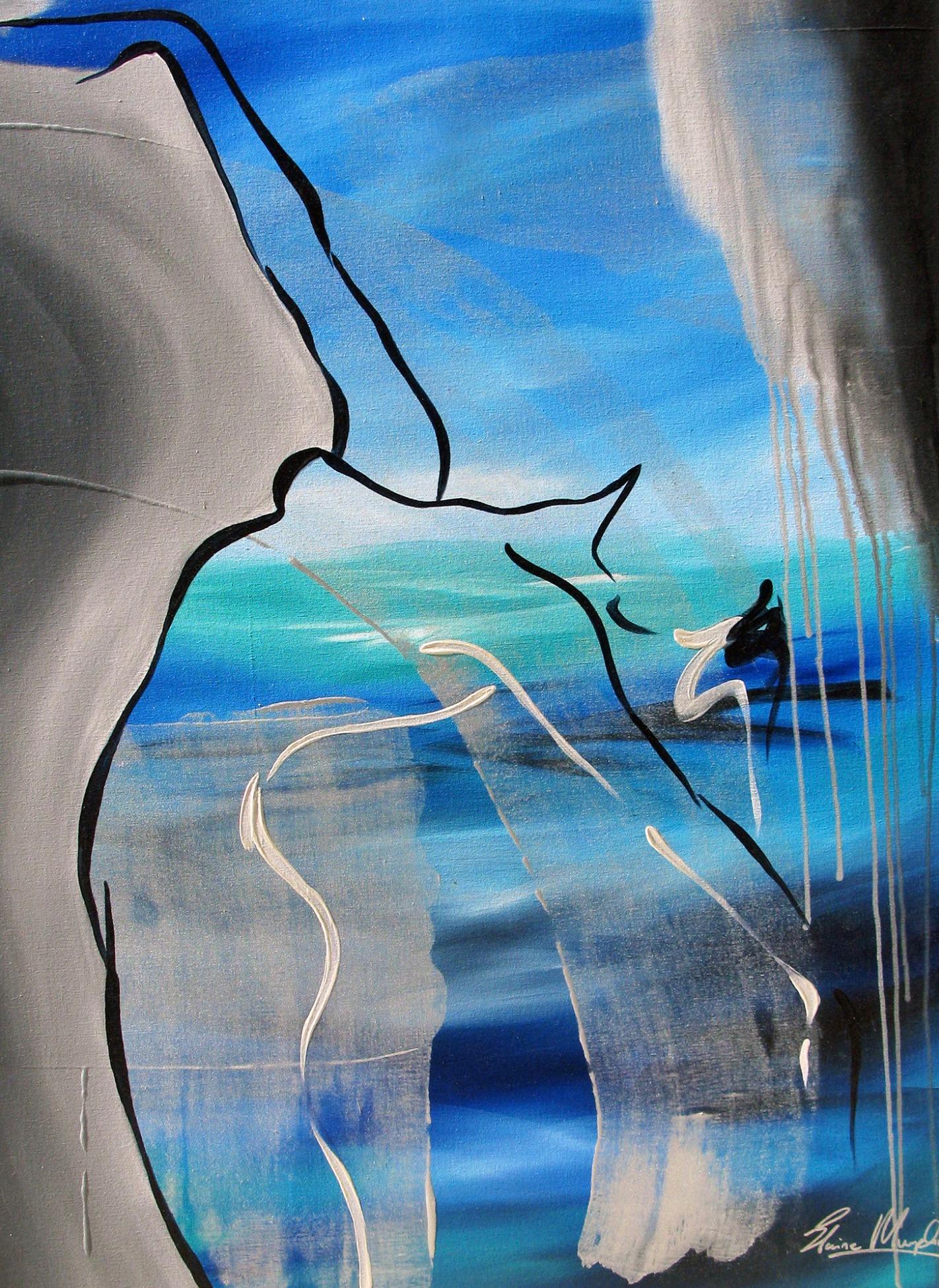 Abstract Painting Elaine Murphy - La dame de l'eau