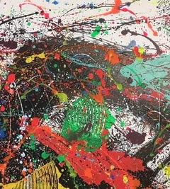 Fossils in Space by Patrice Rouge, Abstract Expressionism, Acrylic Painting