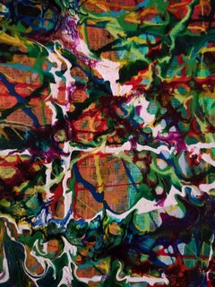 Rhythm of Life de Patrice Rouge, Expressionnisme abstrait, peinture à l'acrylique, 2019