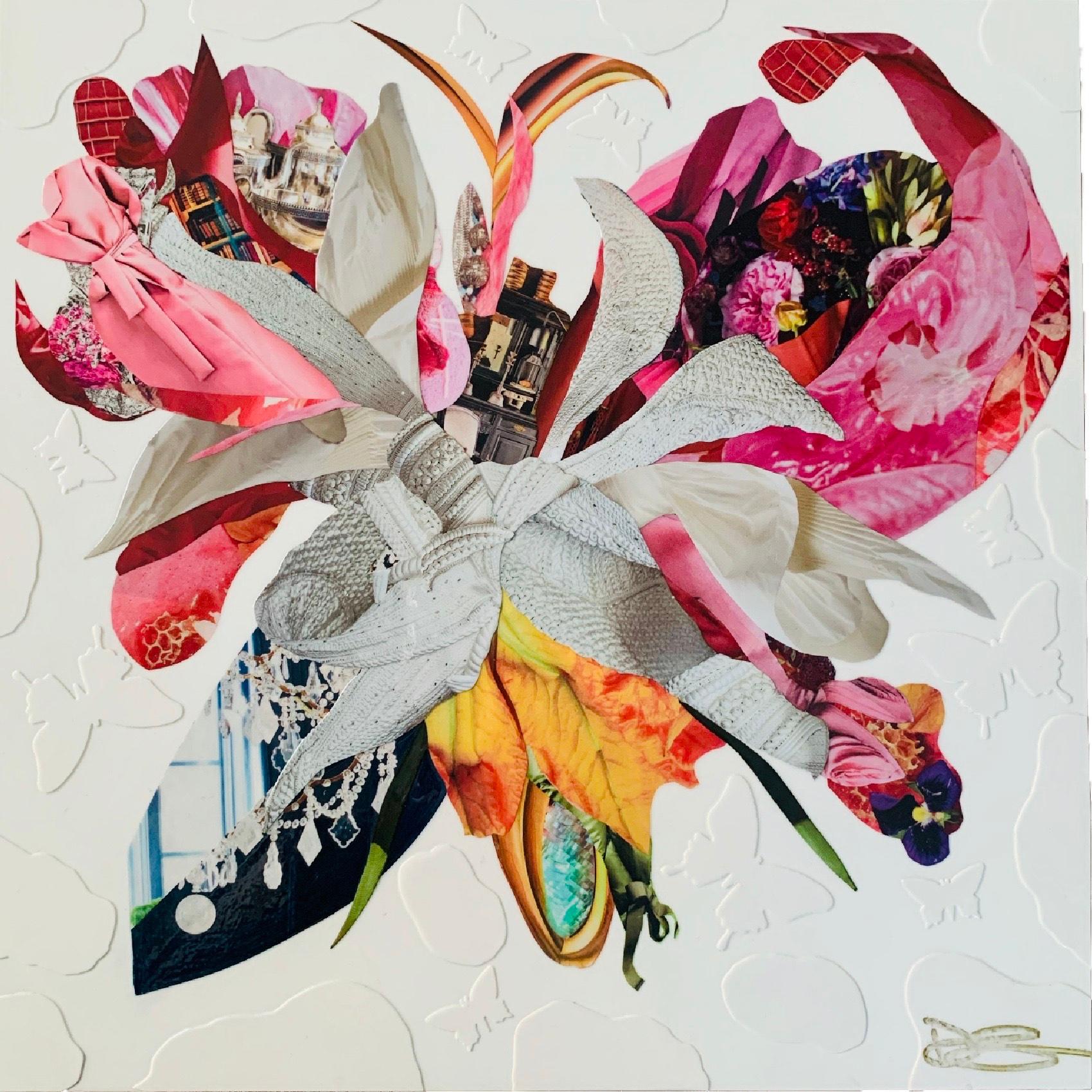 La Fleur Exubérante II - Mixed Media Art by Denise Cummings