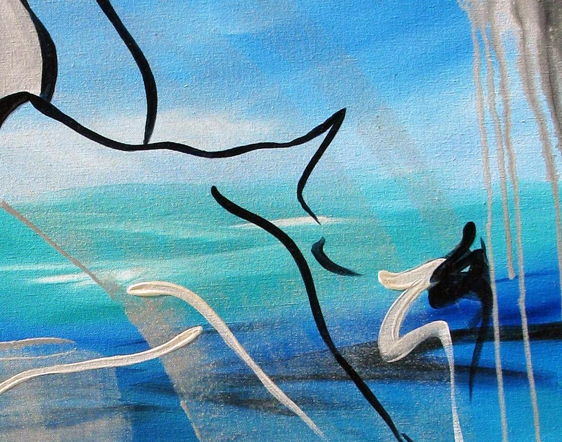 La dame de l'eau - Abstrait Painting par Elaine Murphy