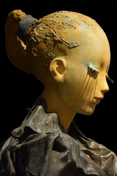 Alessio Deli "Donna di Piombo I" Resin and Lead Contemporary Art Sculpture