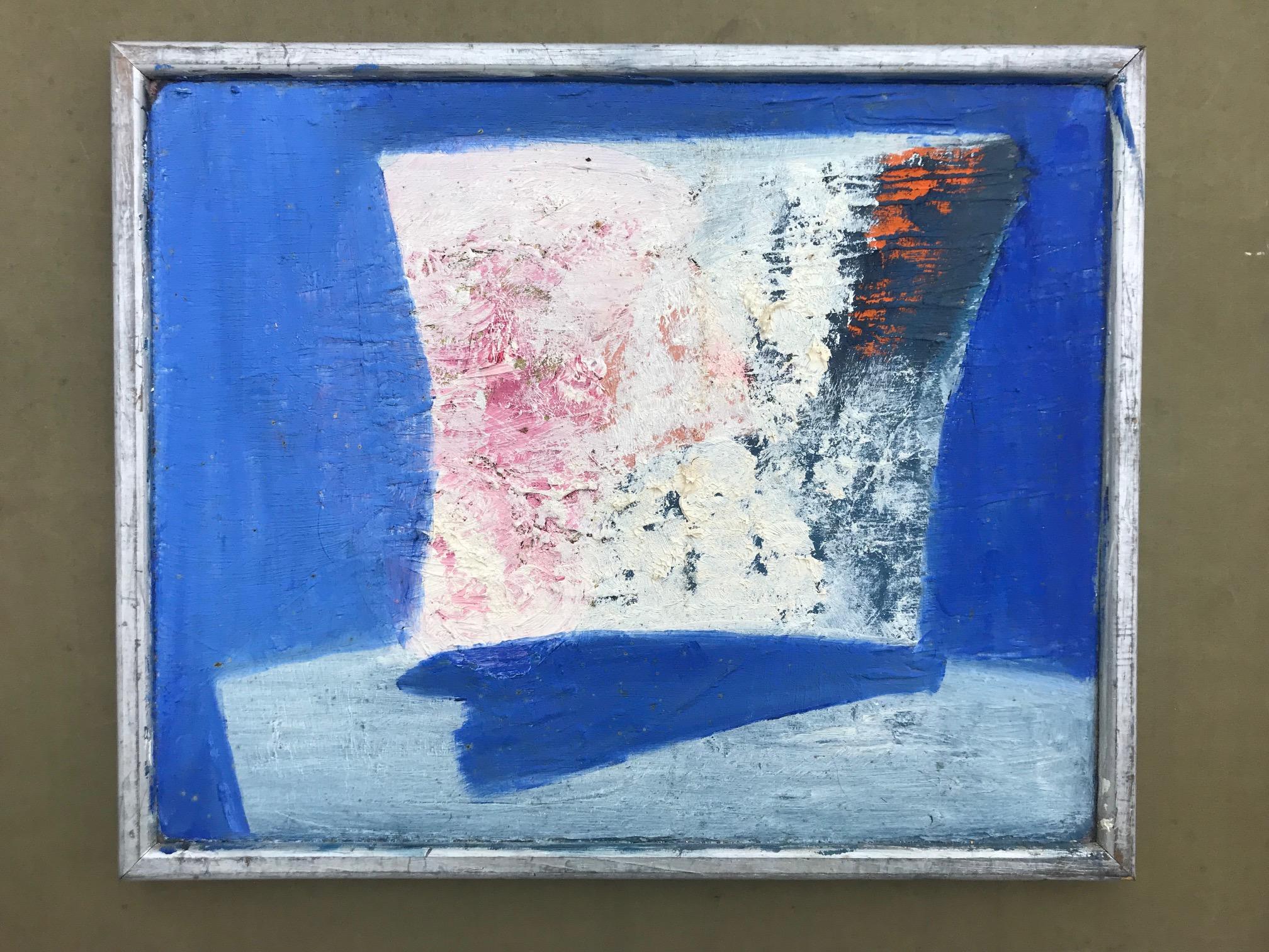 A small striking oil on canvas abstract by the incredibly interesting British painter, draughtsman, writer, lecturer and film maker Oswell Blakeston. His real name was Henry Hasslacher, the name Oswell derived from the writer Osbert Sitwell. Oswell