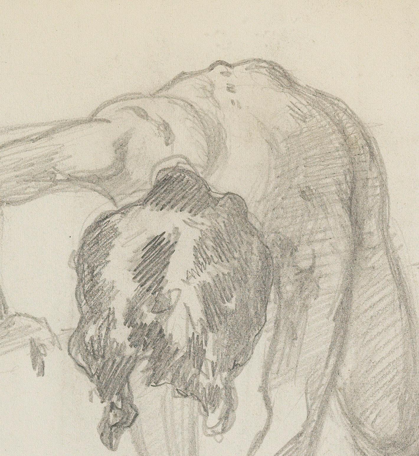 Figur Bending Over (Amerikanischer Impressionismus), Art, von John Singer Sargent