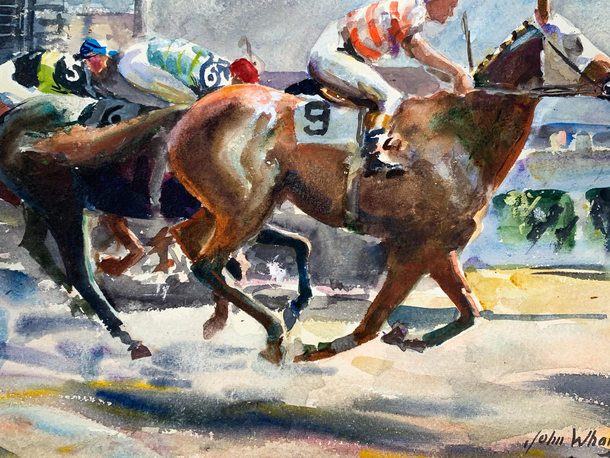 Approaching the Finish - Impressionist Art by John Whorf