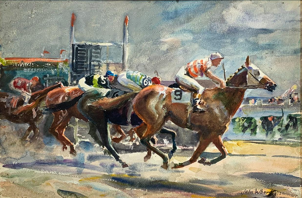 Approaching the Finish - Art by John Whorf