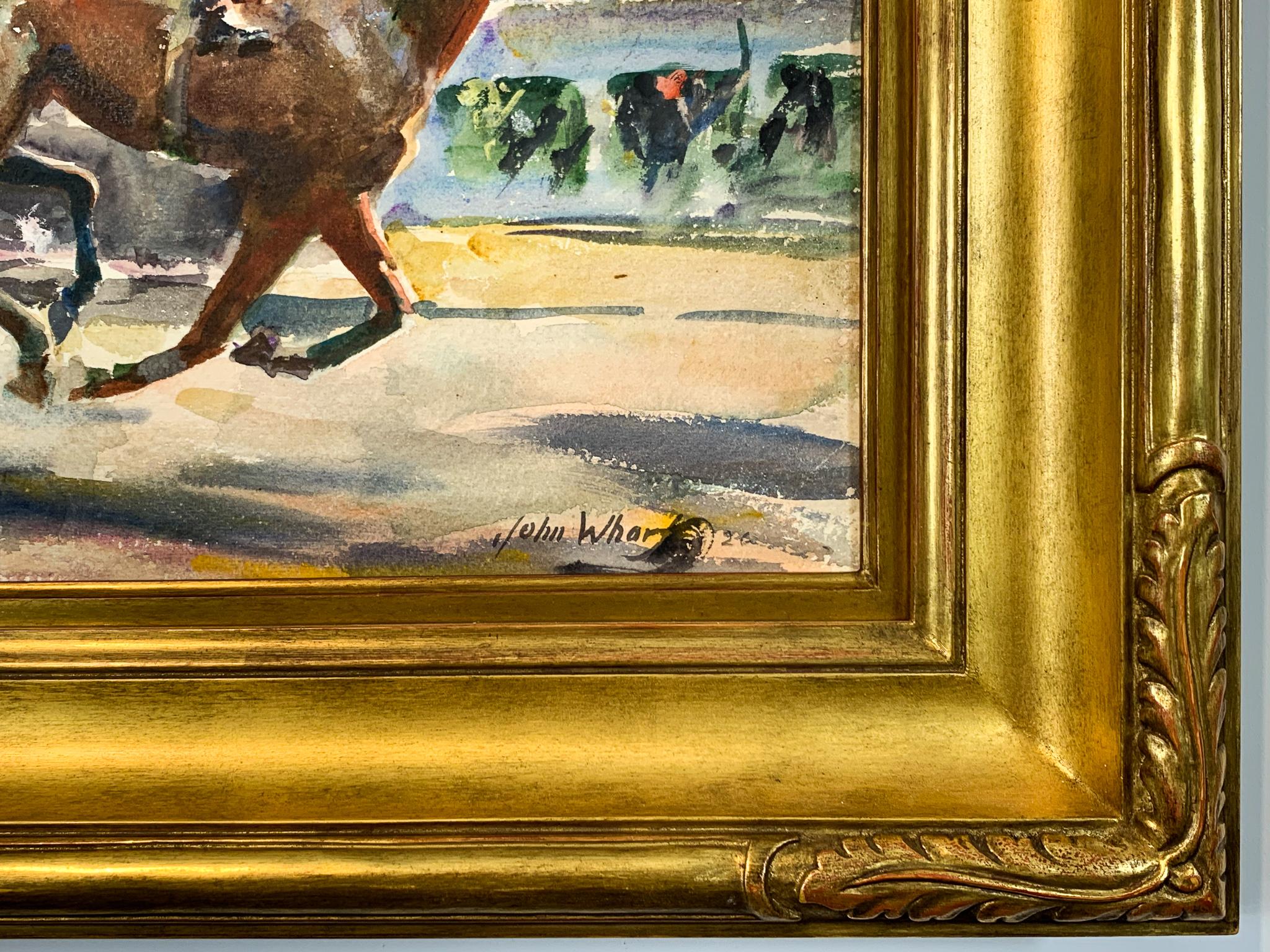 Approaching the Finish - Brown Animal Art by John Whorf