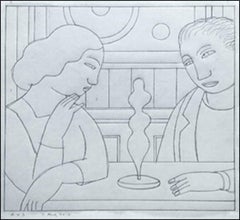 Contemplating a Sculpture, Drawing #5