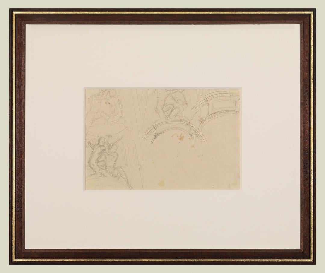 Garland Studies I - Beige Interior Art by John Singer Sargent