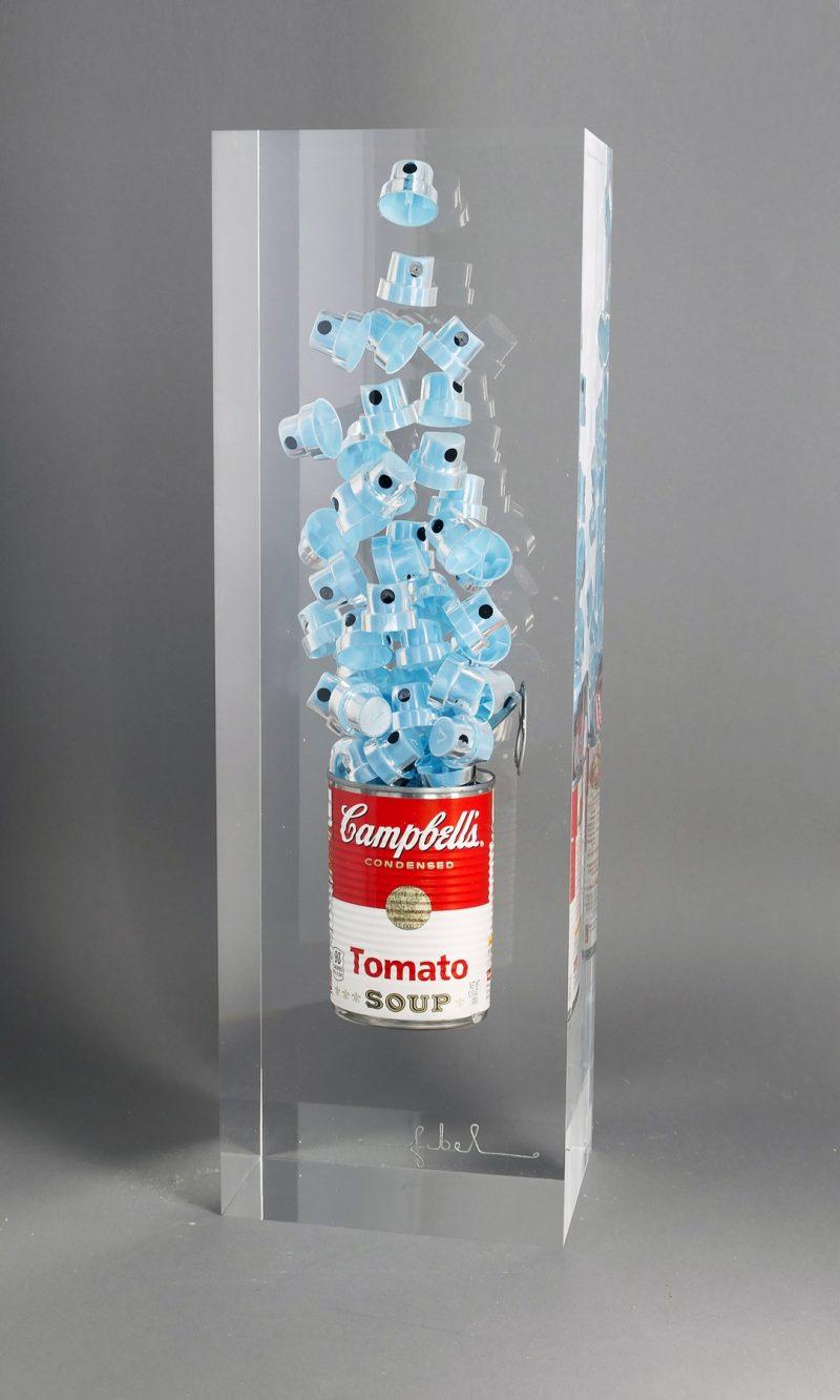 Francois Bel Still-Life Sculpture - Warhology, Turquoise Caps
