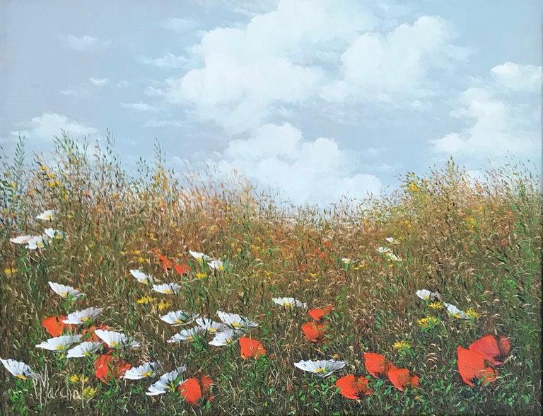 Patrice Marchal Campagne Fleurie Oil Painting On Canvas Size With Frame 40 4 X 32 4 Cm For Sale At 1stdibs