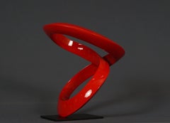 Pour toujours, sculpture en bronze laqué rouge, n :5/8, poids 12 kg 