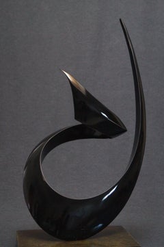 Turbulence , bronze sculpture , black patina n:4/8 , weight 12 Kg