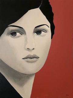 « Un instant », 2020, peinture acrylique sur toile, taille avec cadre 84 x 64 cm