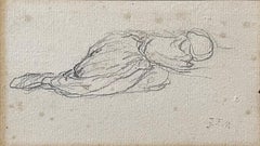 The study of the sleeping woman from "La Méridienne" (étude de la femme endormie)