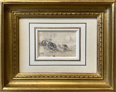 Study of "Hylas and the nymphs", and on the backside, study of a peasant