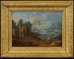 Coastal landscape with castle ruins