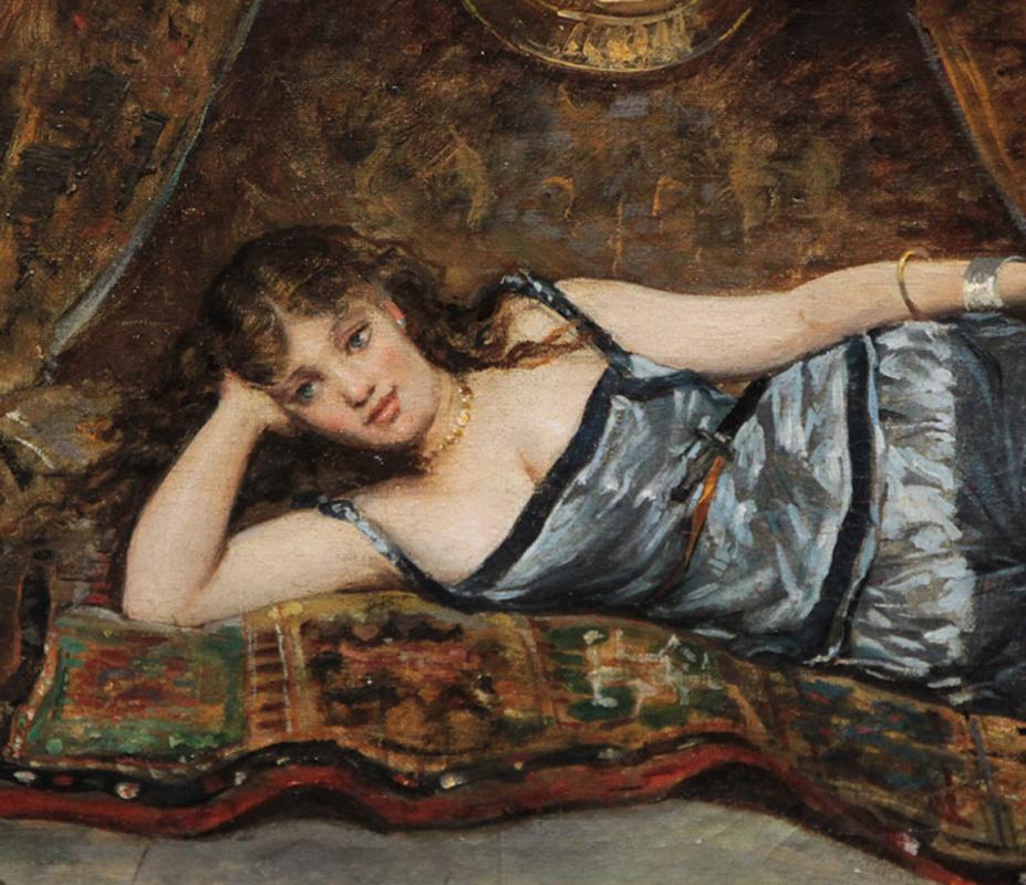 Lügnerin -akt- (Schwarz), Nude Painting, von Jules Arsène Garnier