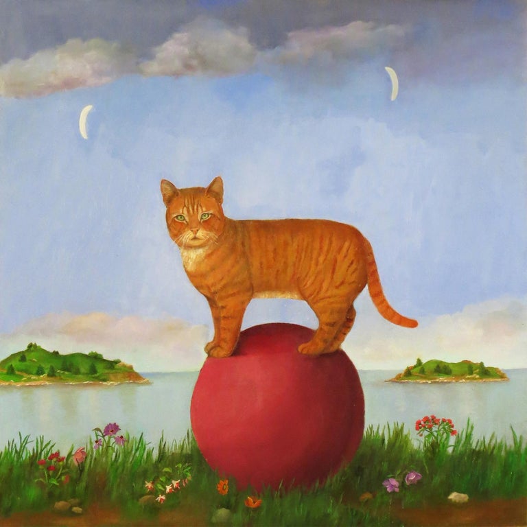 Muriel Kalish - Cat With Two Moons For Sale at 1stDibs