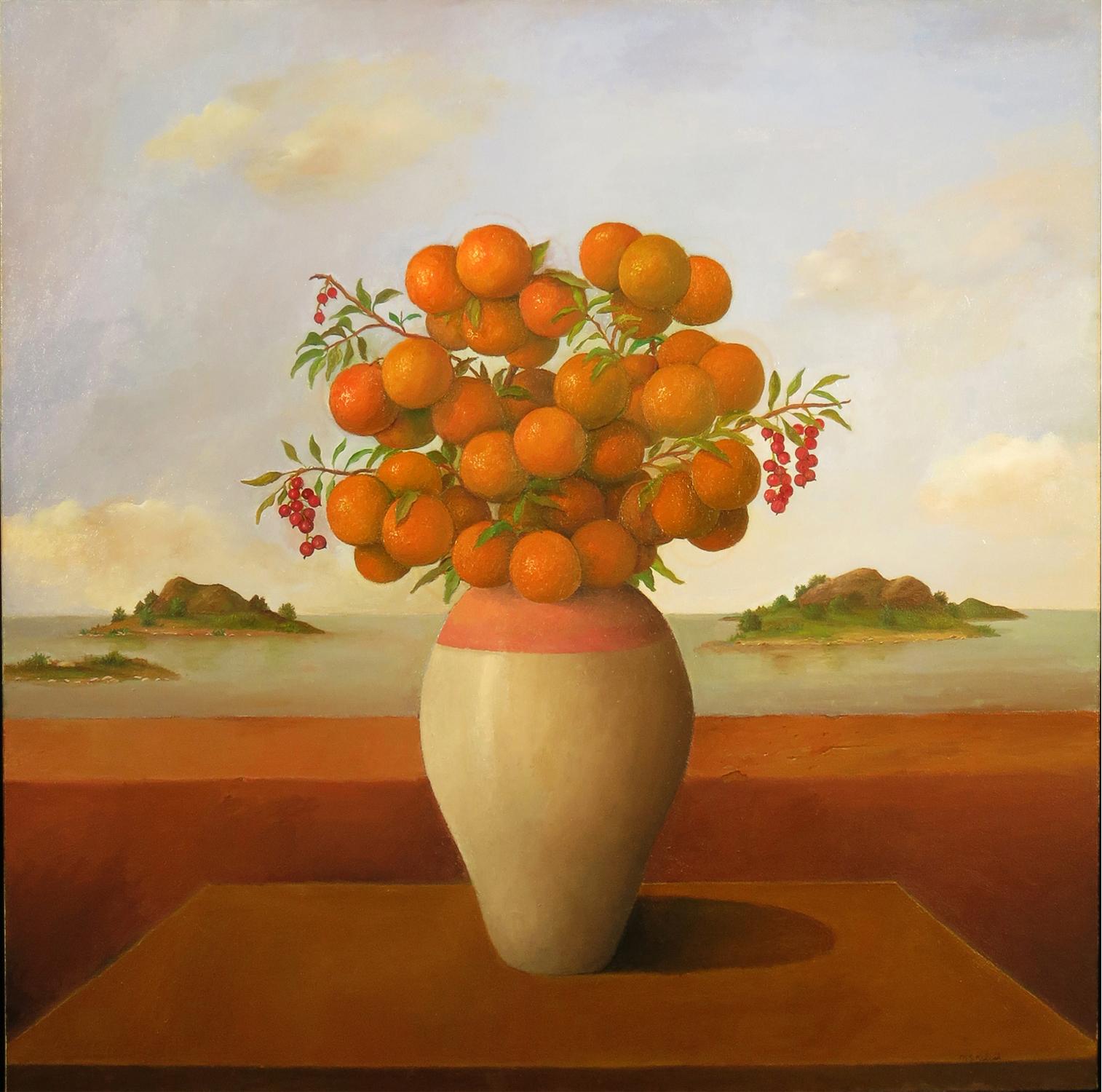 Muriel Kalish Still-Life Painting – The Oranges